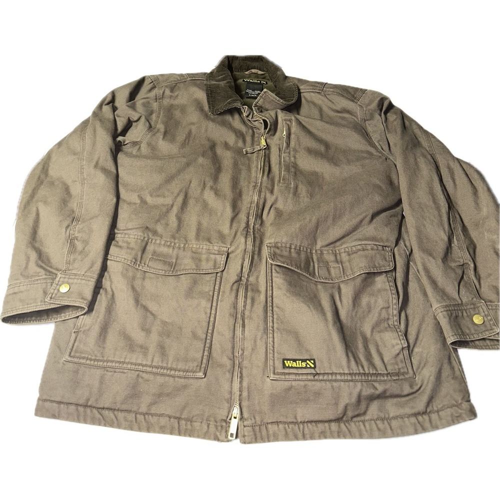 Walls Insulated Workwear Jacket Full Zip‎ Collared Men's XL Brown